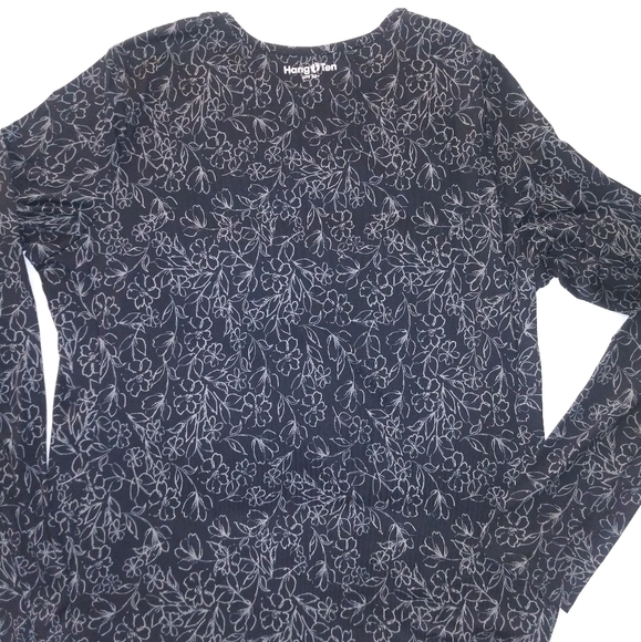 NWT UV Protection Women's Hang Ten Black And Grey Long Sleeve Shirt, Size Large - Picture 7 of 10